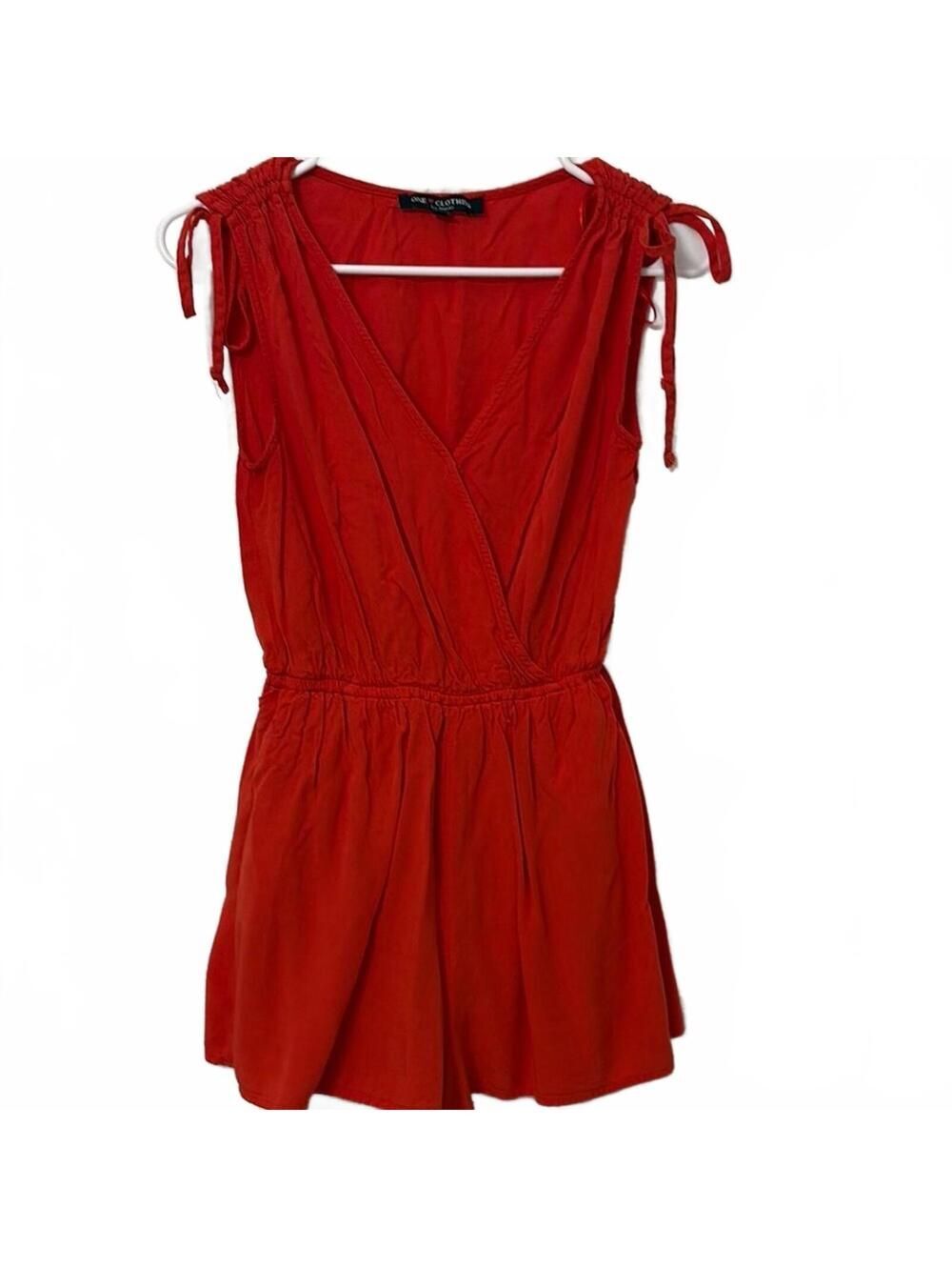 One Clothing Red Sleeveless Romper Size S
